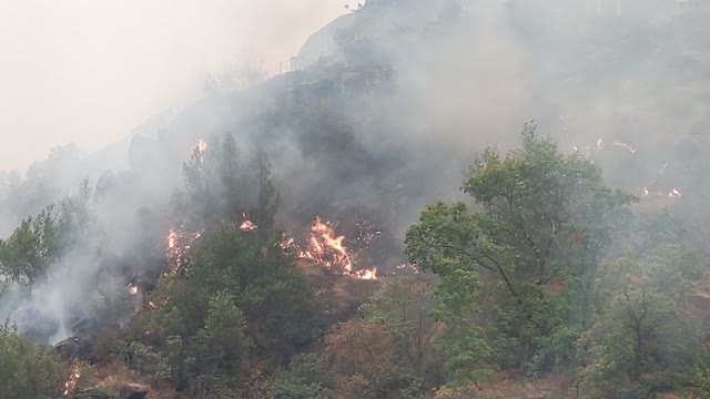 LNU Lightning Complex Fire at Monticello Dam