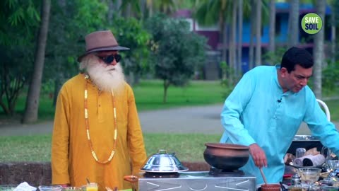 Sadhguru Cooks a Special Dish for Sanjeev Kapoor