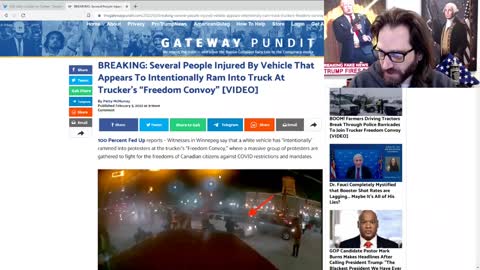 Lefty Terrorist Runs Over Peaceful Freedom Trucker Protestors