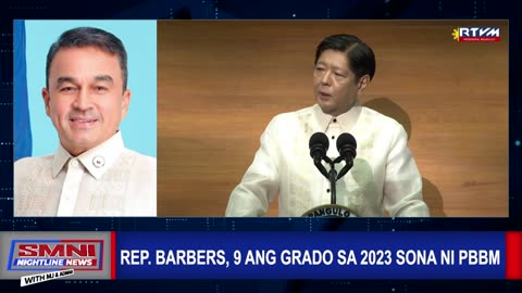 Rep. Barbers, almost perfect score ang ibinigay sa 2023 SONA ni PBBM