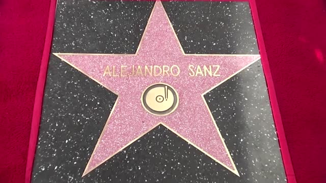 Singer Alejandro Sanz receives Walk of Fame star