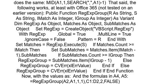 How do I combine a regular expression function in vlookup