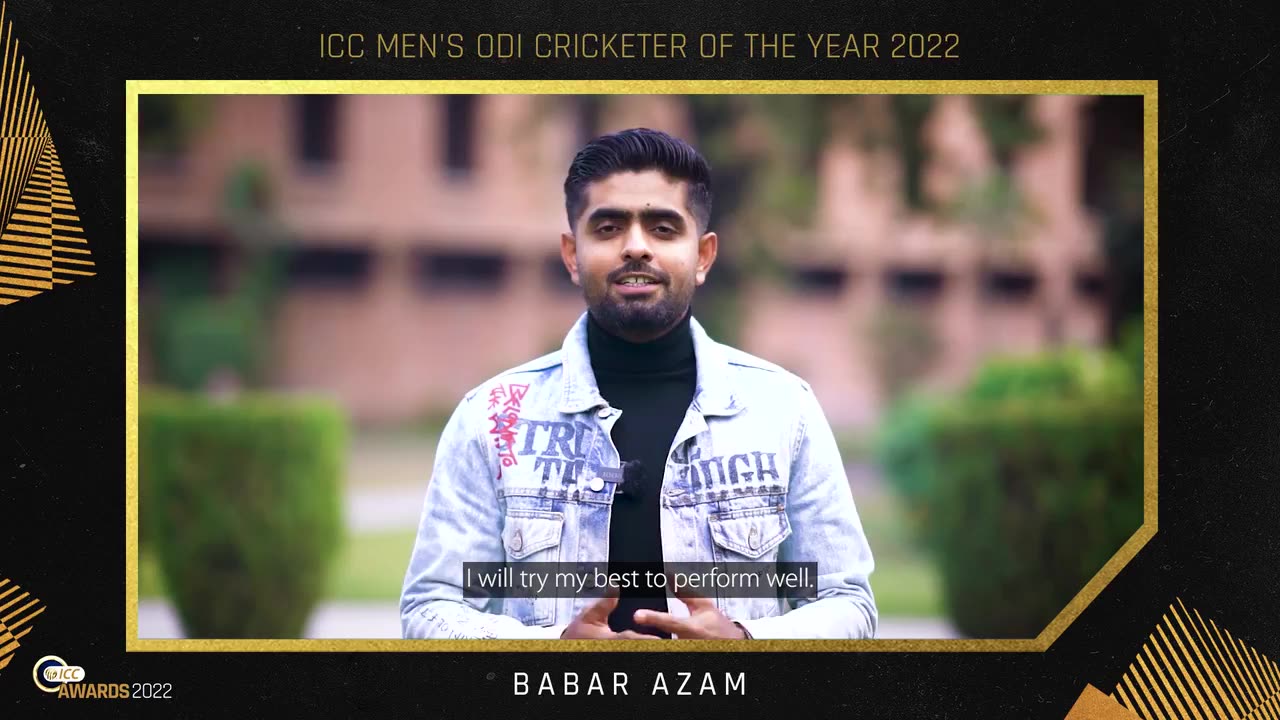 'Grateful' Babar Azam accepts ICC Men's ODI Cricketer of the Year Award