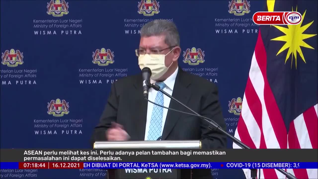 16 DIS 2021 BERITA PAGI – AS, MALAYSIA KOMITED TANGANI ISU MYANMAR