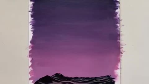 Artist Makes Beautiful Painting of Dark Sky With Waves