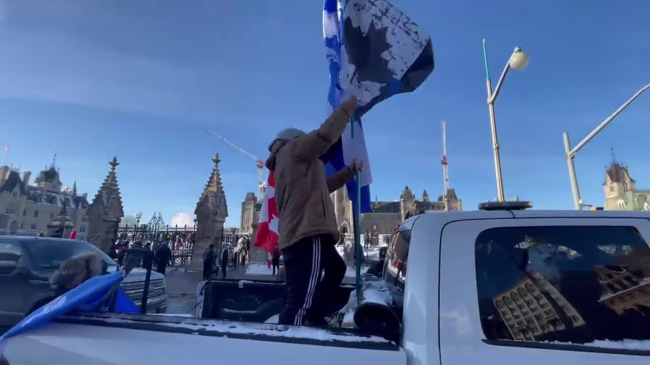 Don't ask me. Apparently we can't fly flags too high?