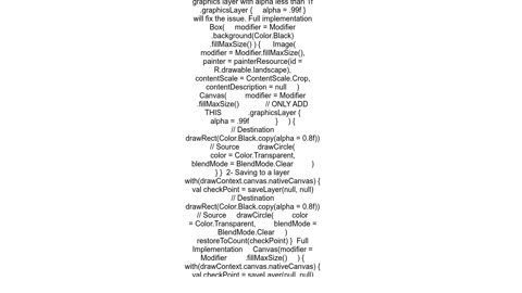 Android Compose draw transparent circle on image