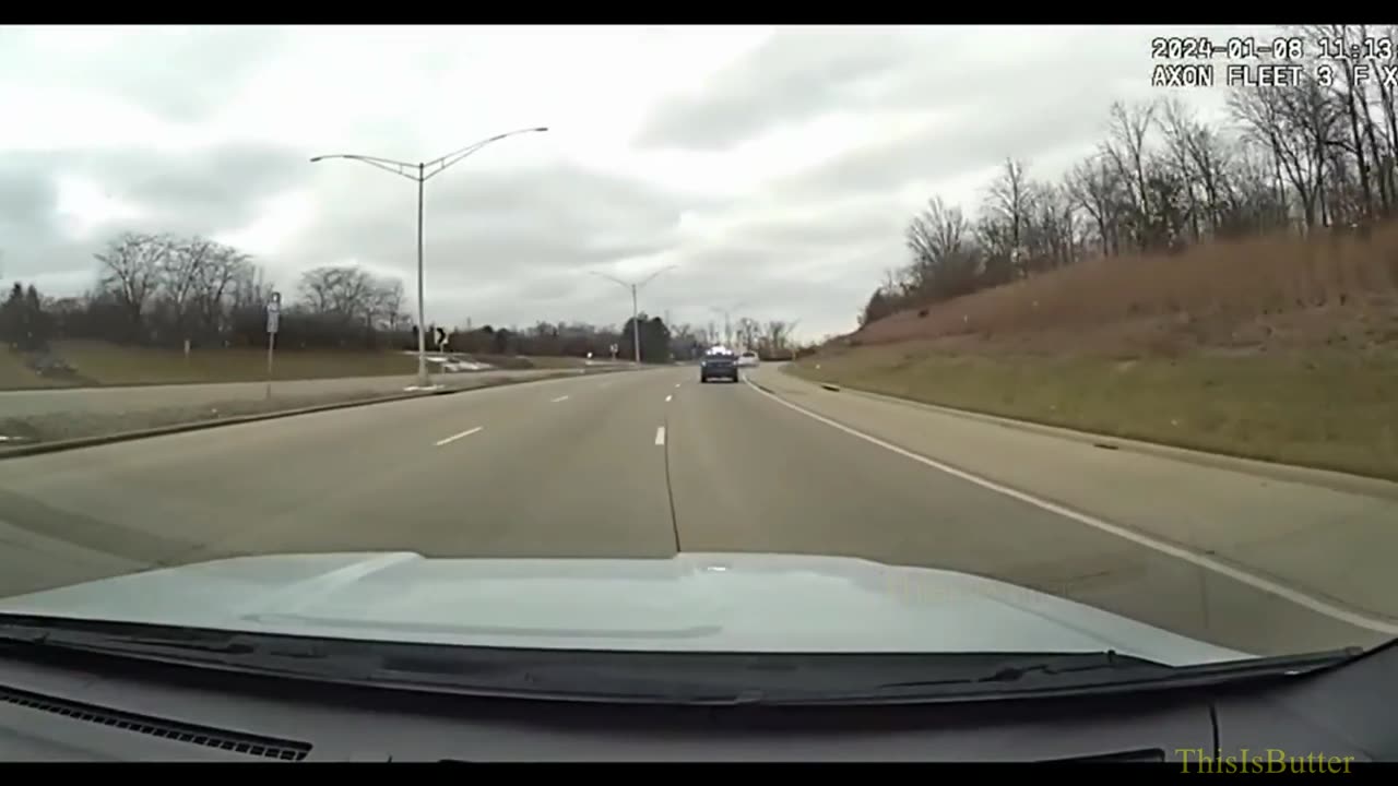 Dashcam shows chase with gunfire in Dayton, ends with truck crushing police cruiser