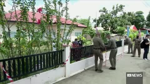 Thailand's king and PM meet with massacre victims' families | ABC News