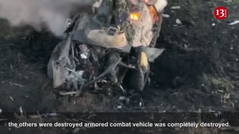 After his fellow soldiers die, the wounded Russian seeks to leave the burning equipment