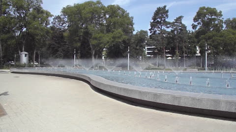 Nyíregyházi sóstói parkban szökőkút