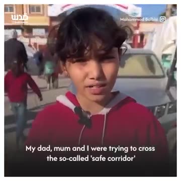 Palestinian girl want to reunite with her family.