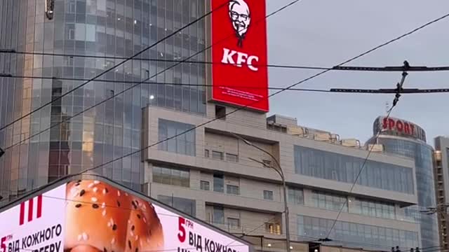 Colonel KFC everywhere in Kyiv