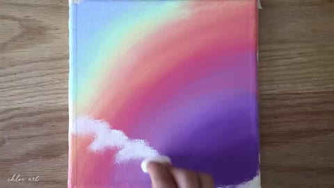 Dreamy Day 🌈Rainbow Sky & Clouds | Step by step Acrylic Painting #144