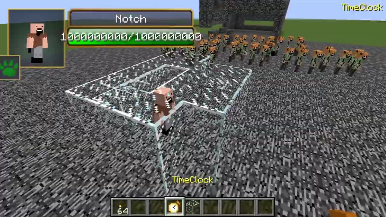 Notch vs all creepypasta mobs in minecraft part 39