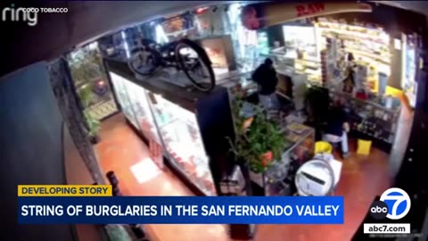 At least 5 businesses targeted in string of overnight burglaries in San Fernando Valley