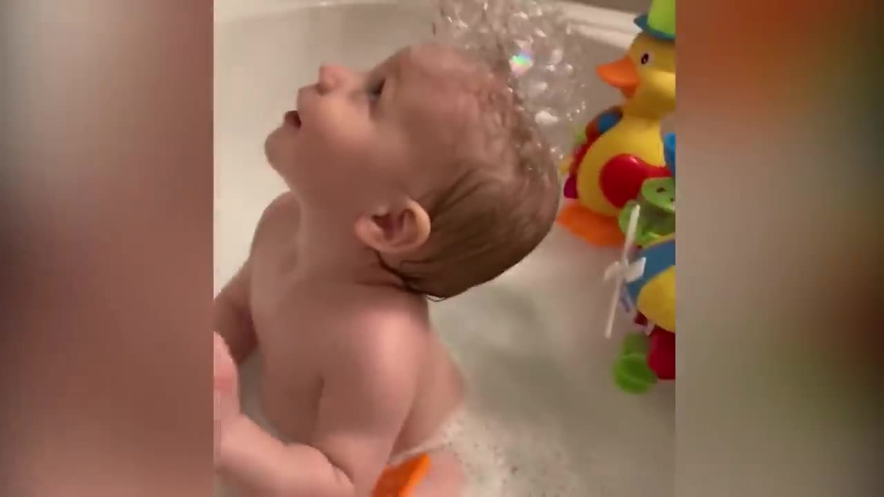 Where Are You Looking At? Funniest Baby Bath Time LOL ! Cute Video