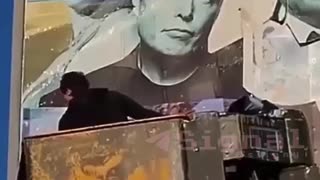 Elon said let's negotiate peace...and then Ukraine ripped him off their billboards.