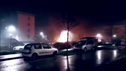 At least 30 cars TORCHED in Strasbourg, France as rioters go on annual NewYear’s violence spree