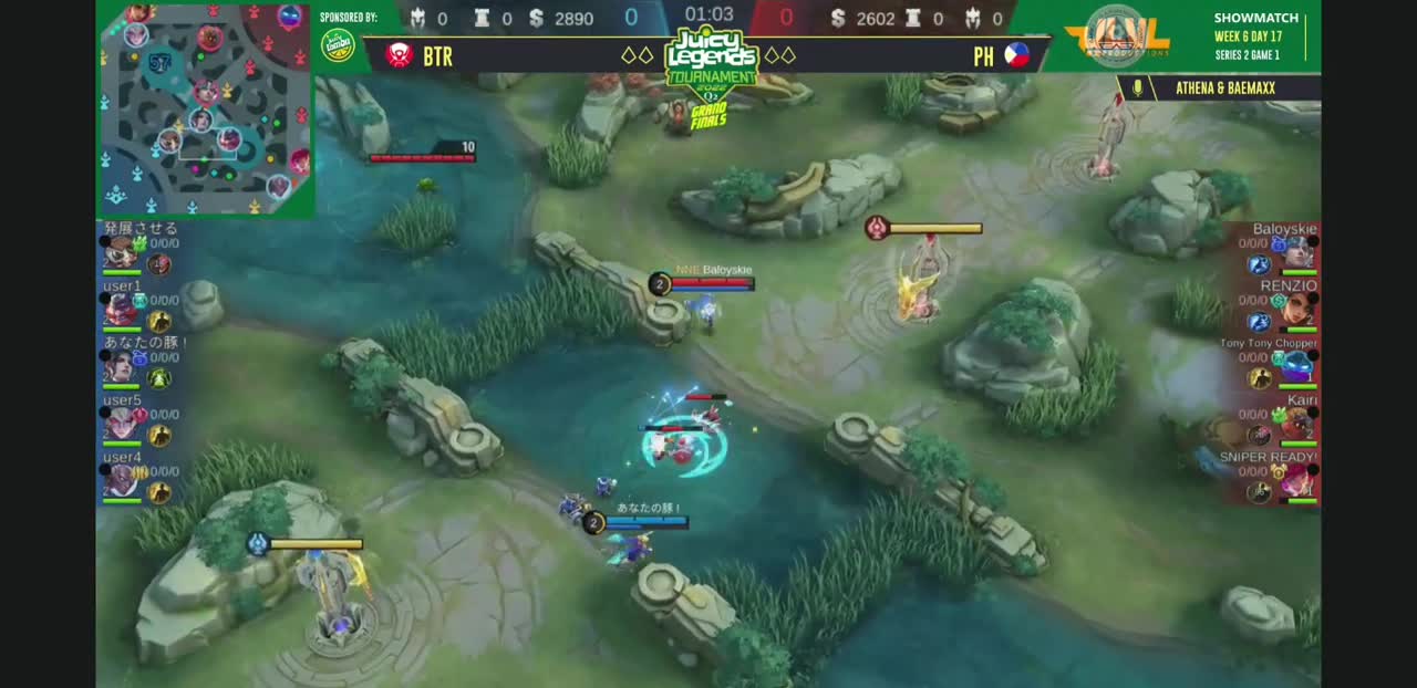 BIGETRON ALPHA VS Tim Philippines Game 1 - JUICY LEGENDS TOURNAMENT SHOW MATCH | MOBILE LEGENDS