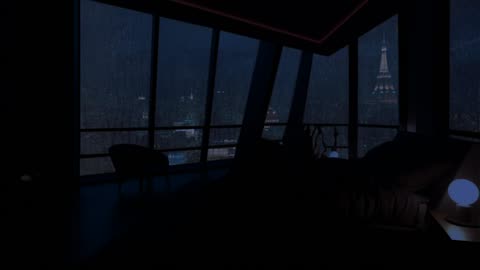 Cozy Rainy Room Ambience with Thunderstorm & Rain Sounds for Sleeping & Relax