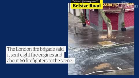 Burst water main forces evacuations in north London after homes flooded