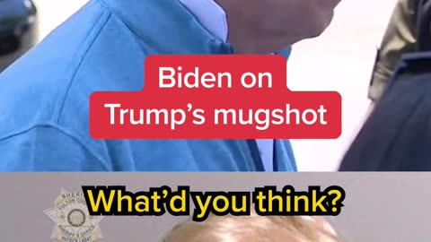 Biden on trump's mug shot