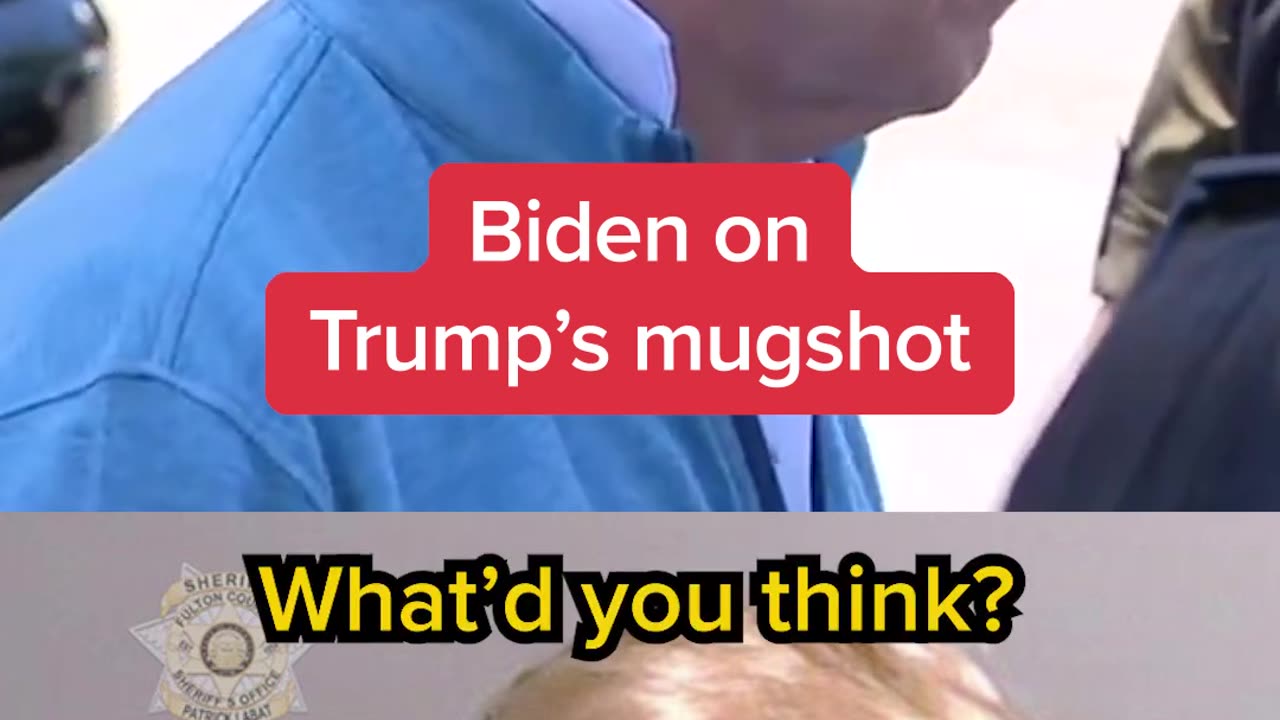 Biden on trump's mug shot