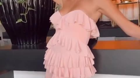 Pink Strapless Maxi Dress Backless Off-Shoulder Party Dress 💖