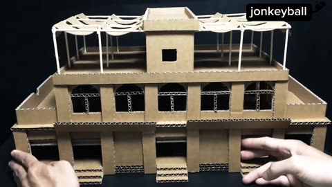 making pubg houses from used cardboard