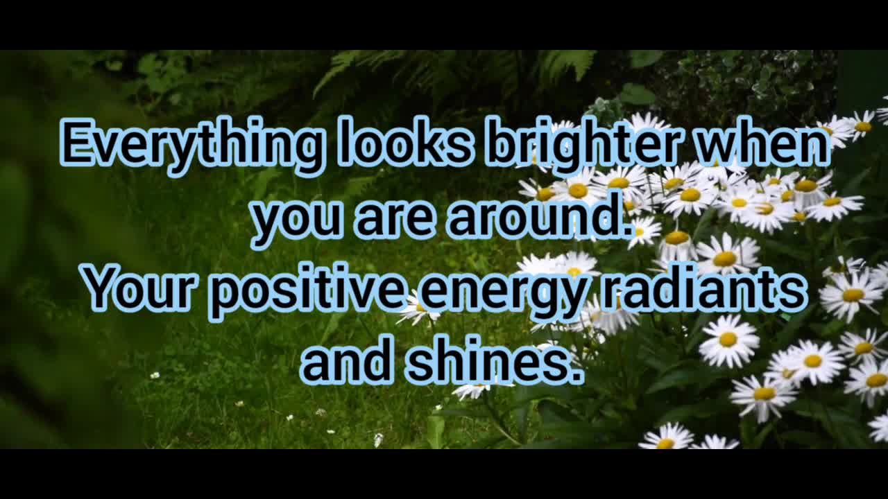 Positive Affirmation - Words We Should Hear Daily - "You Are" wonderful words of affirmations