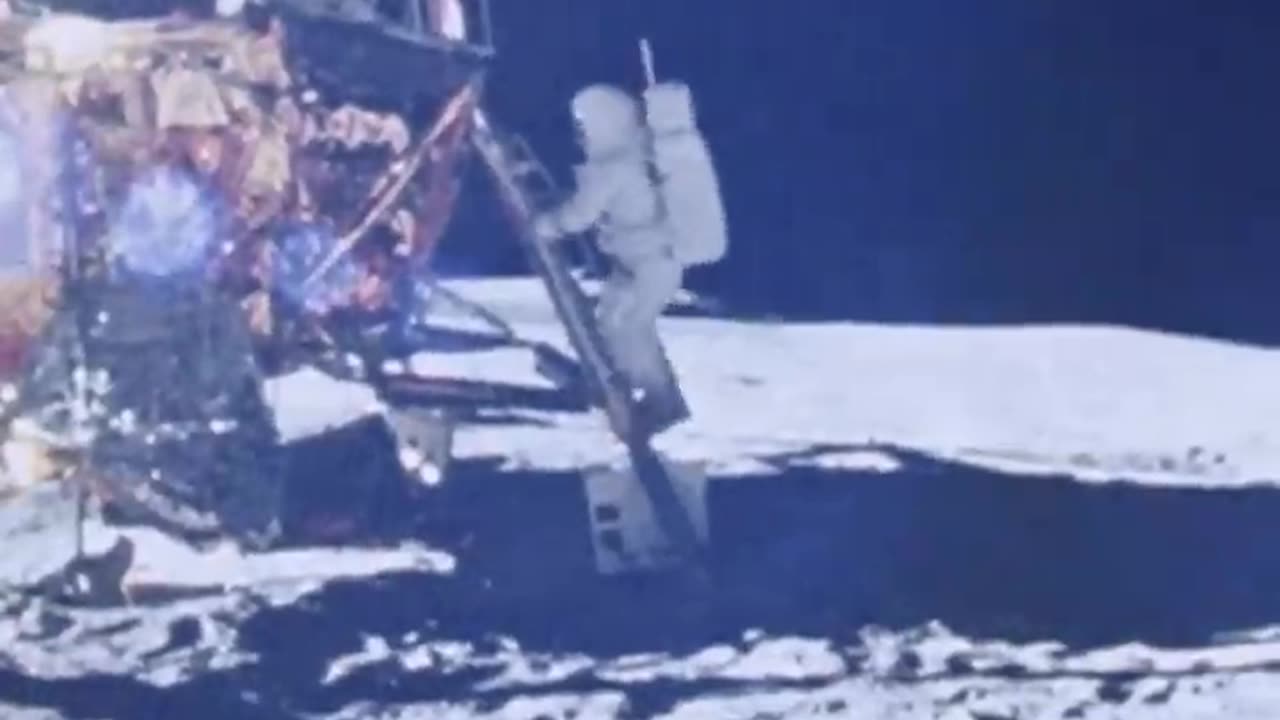 Some Et-45_moon apollo 14 U.S flag on the Moon
