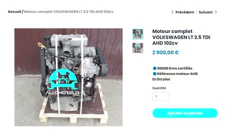 ALLOMOTEUR.COM - Moteur complet VOLKSWAGEN LT 2.5 TDI AHD 102cv