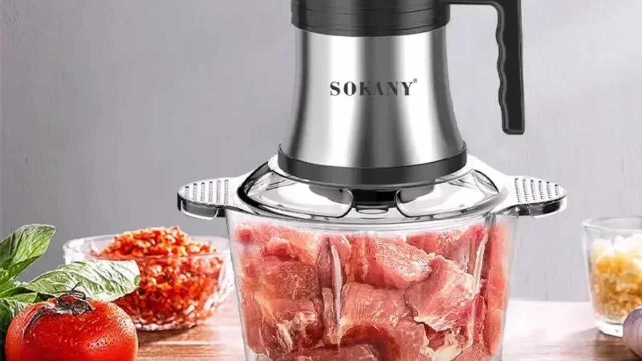 Houselin Food Chopper, Meat Grinder with Bi-Level Blades