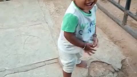 Standing on his legs