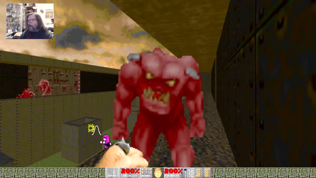 Partying with Isabelle, Ralsei, and Susie in GZDOOM