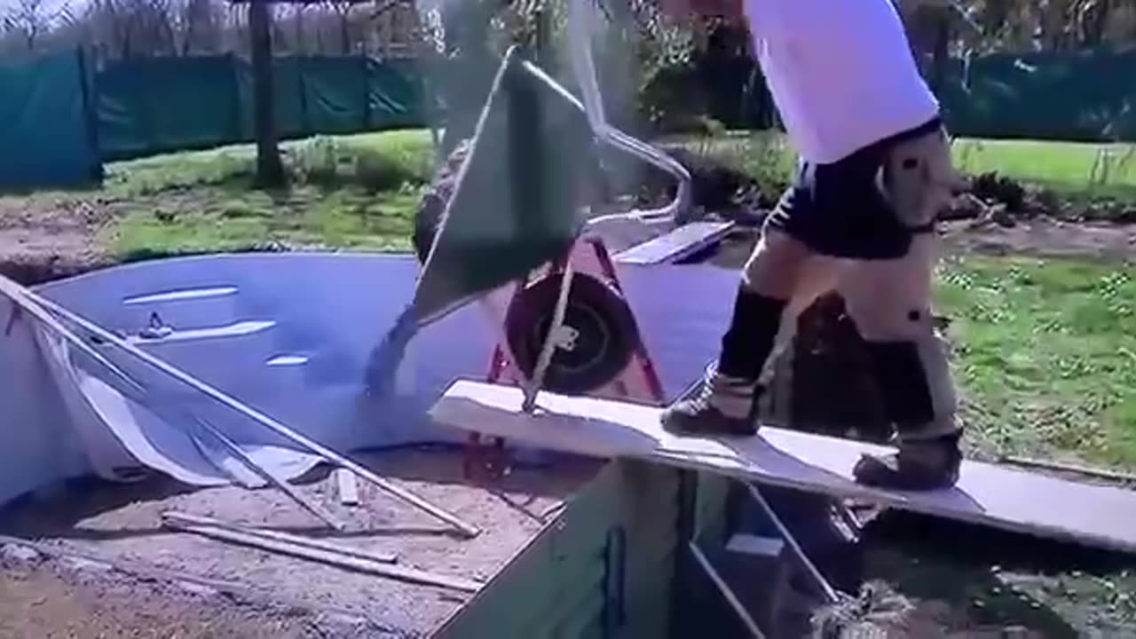 pouring concrete gone wrong