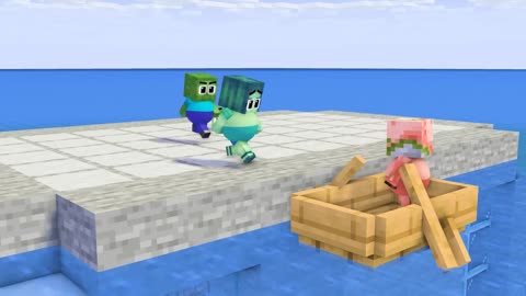 Monster School Fat Baby Zombie CHALLENGE Escape Flood - Funny Minecraft Animation