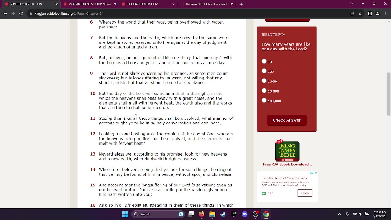 THE LORD IS A TERRIBLE POWER