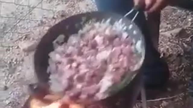 Kid making smoothie
