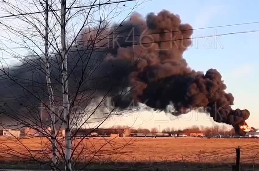 The truth about the war in Ukraine. Fire at a military base in the city of Kursk in Russia.