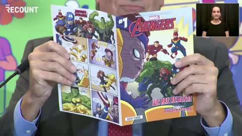 Free comics for if you get jabbed, bet he'll be offering little kids overnight movie stays soon..