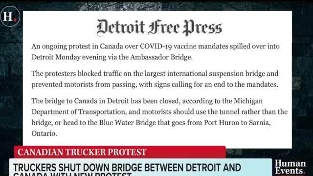 ruckers Shut Down Bridge Between Detroit and Canada With New Protes