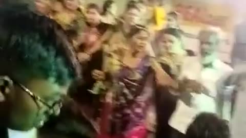 kid gets nailed by horse in festival.