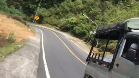 the car broke down on a hill road incline