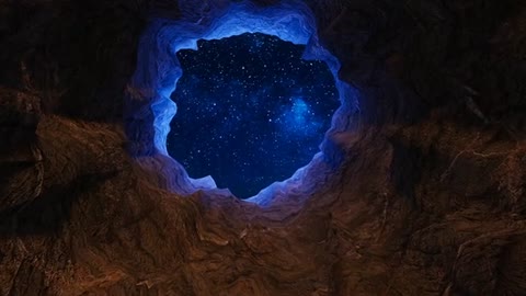 Cave Stars Sky Tunnel Window Exit Salvation