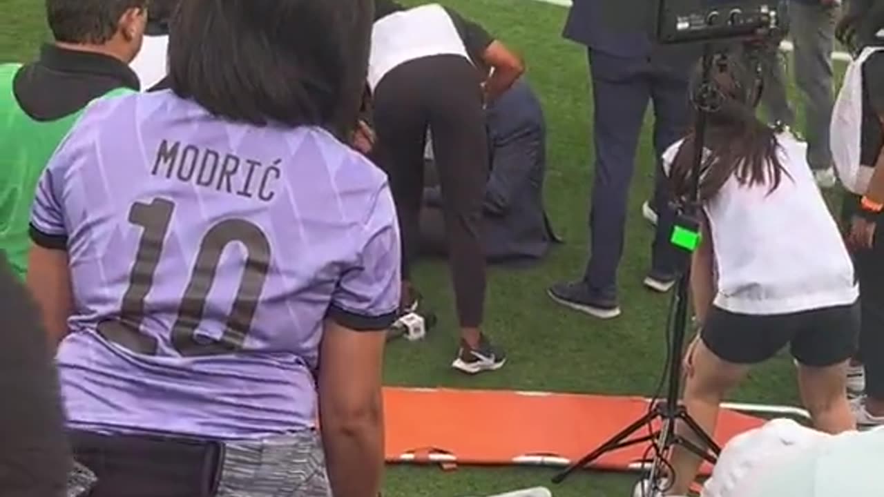 Another angle of ESPN analyst Shaka Hislop 54 lying