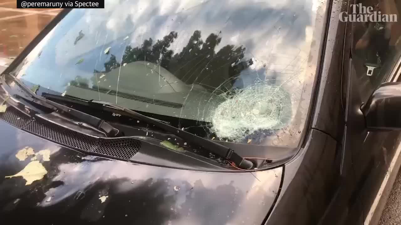 North-eastern Spain hit by barrage of large hailstones