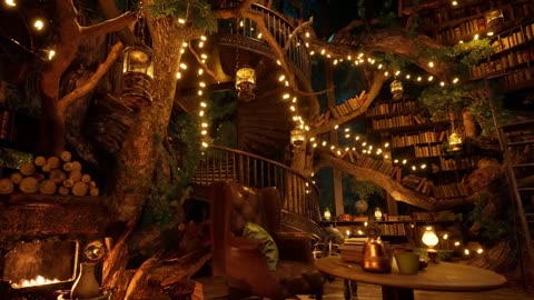 ***Immersive Experience Dreamy TreeHouse in the Night Forest🌲🏡🌙 Immersive Experience***