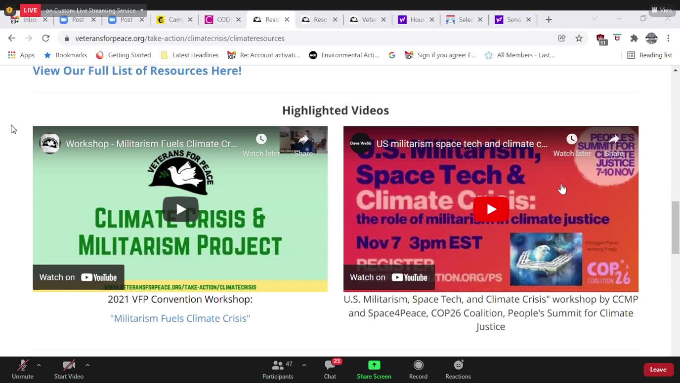 Militarism and Climate Change